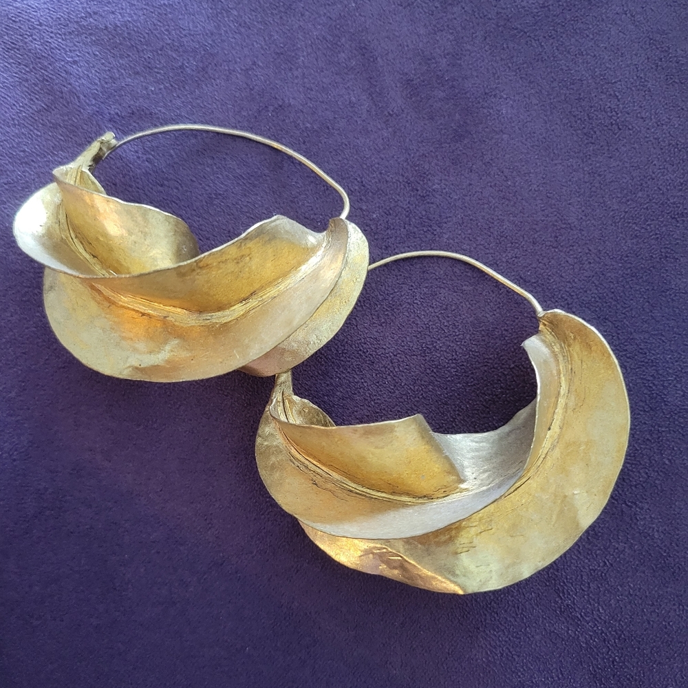 Bronze jumbo Fulani earrings